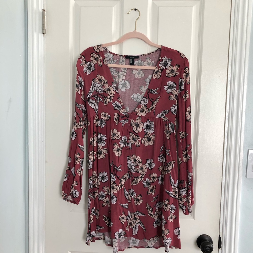 Floral plunge dress